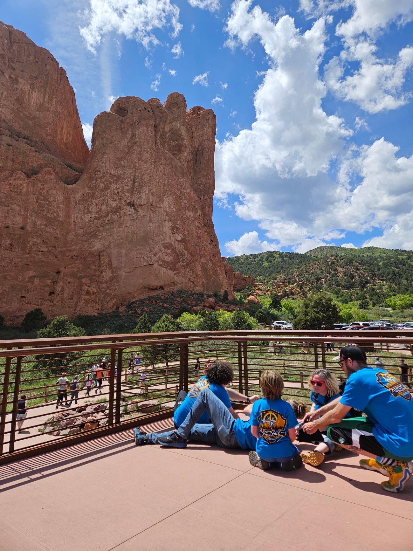 group of people in garden of the gods