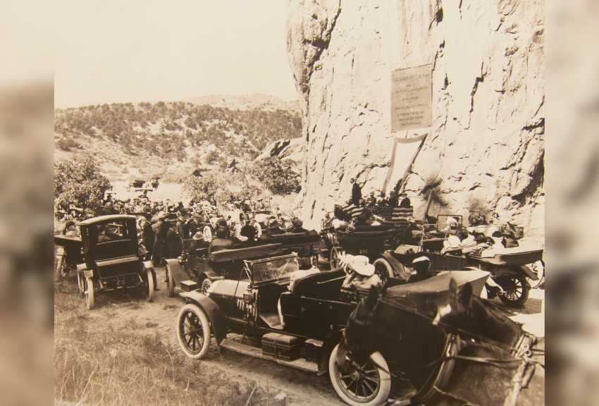 Ceremony of the Presentation of Garden of the Gods Park to the City of Colorado Springs (1909) courtesy of Colorado Springs Pioneers Museum
