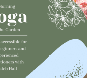 Morning yoga in the garden flyer