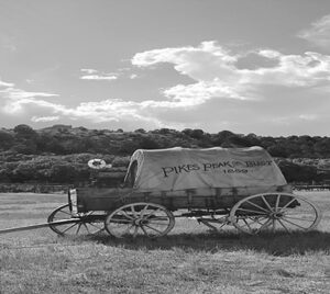 Historical photo of a chuck wagon
