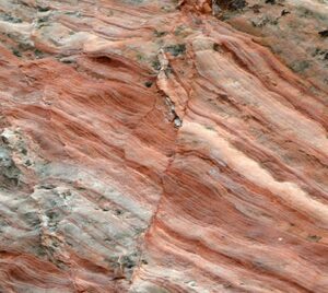 Up close view of red rocks