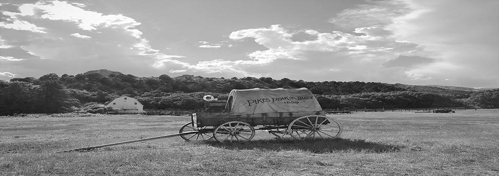 Historical photo of a chuck wagon