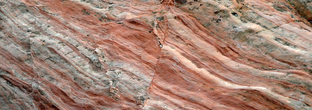Up close view of red rocks